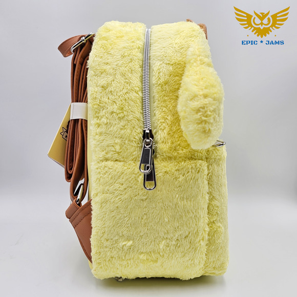 Loungefly Sanrio Hello Kitty and Friends Pompompurin Fuzzy Mini Backpack Bag New - Picture 4 of 5